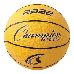 Champion Sports Rubber Basketball - Junior (Yellow)