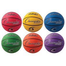 Champion Sports Rubber Basketballs - Official (Set of 6 Colors)