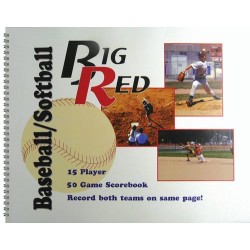 Big Red Baseball/Softball Scorebook - 15 Player