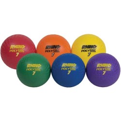 Champion Sports Ultimate Rhino Poly Playground Balls - 7 (Set of 6)