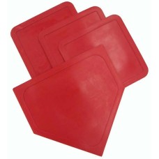Poly Baseball Bases - Red