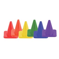 HI Visibility Flexible Vinyl Cone Set - 4" (Set of 6)