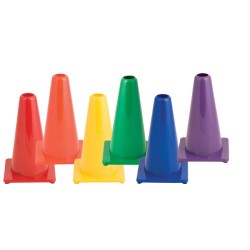 HI Visibility Flexible Vinyl Cone Set - 9" (Set of 6)