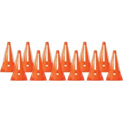 Collapsible Safety Cones - 9" (Orange)(Dozen)