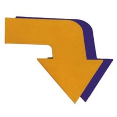 Jumbo Poly Arrow - Curved (Blue/Yellow)