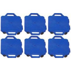 Connect-A-Scooters (nylon casters) - 12" (Set of 6 Blue)