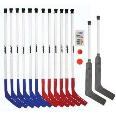 42" Shield Deluxe Hockey Set w/ 2 Goalie Sticks