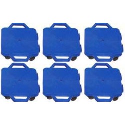 Connect-A-Scooters (nylon casters) - 16" (Set of 6 Blue)