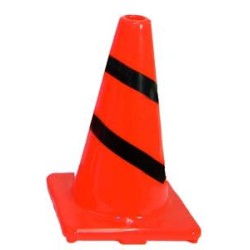 Heavy-Duty Striped Cone - 12" (Orange/Black)