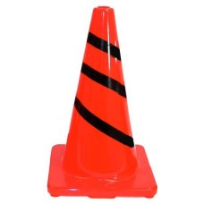 Heavy-Duty Striped Cone - 18" (Orange/Black)