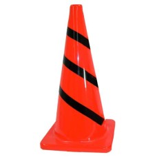 Heavy-Duty Striped Cone - 28" (Orange/Black)