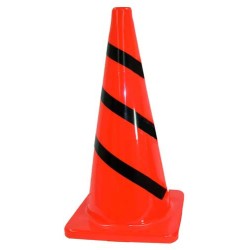 Heavy-Duty Striped Cone - 28" (Orange/Black)