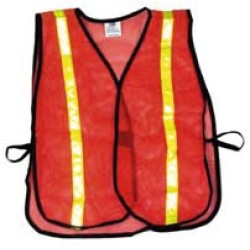 Economy Reflective Mesh Vest - Orange w/ Yellow