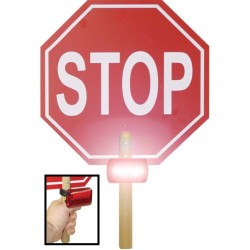 13" Crossing Guard Paddle Stop Sign w/ Lights