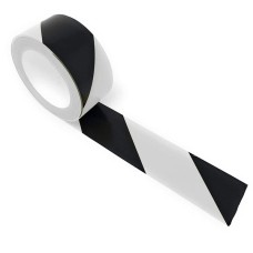 2" x 36 Yards Vinyl Tape - Black/White Striped