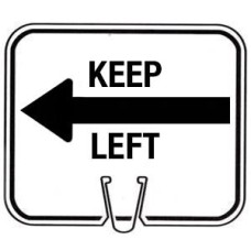 Snap-On Cone Sign - KEEP LEFT