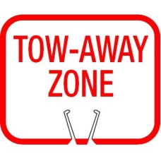 Snap-On Cone Sign - TOW-AWAY ZONE