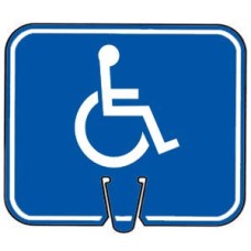 Snap-On Cone Sign - Handicapped Symbol
