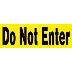 24" x 8" Barricade Sign - DO NOT ENTER