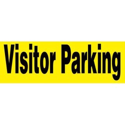 24" x 8" Barricade Sign - VISITOR PARKING