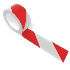 2" x 36 Yards Vinyl Tape - Red/White Striped