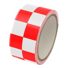 2" x 36 Yards Vinyl Tape - Red/White Checkered