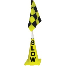 Yellow Cone w/ Yellow/Black Flag (Slow)
