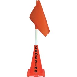Orange Cone w/ Orange Flag (Crossing)