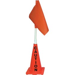 Orange Cone w/ Orange Flag (Caution)