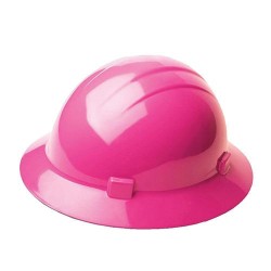 Full Brim Hard Safety Helmet - Hi-Viz Pink