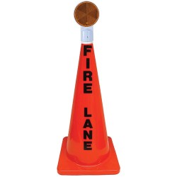 28" Orange Message Cone w/ Reflector (Fire Lane)