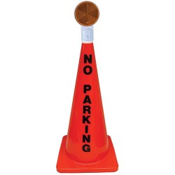 28" Orange Message Cone w/ Reflector (No Parking)