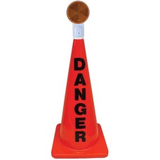28" Orange Message Cone w/ Reflector (Danger)