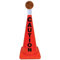 28" Orange Message Cone w/ Reflector (Caution)
