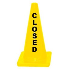 18" Yellow Message Cone  - Closed