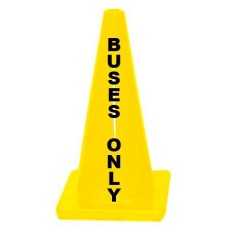 18" Yellow Message Cone  - Buses Only
