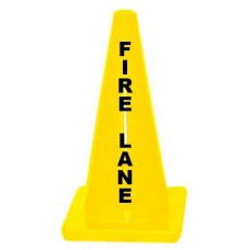 18" Yellow Message Cone  - Fire Lane