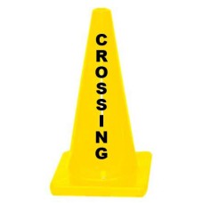18" Yellow Message Cone  - Crossing