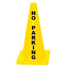 18" Yellow Message Cone  - No Parking